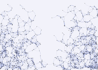 Procedural Art Network Mesh background illustration