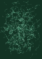 Procedural Art Network Mesh background illustration