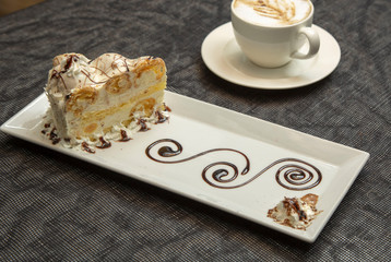 cake and coffee stock photo