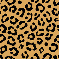 Leopard print. Seamless leopard pattern. Leopard spots. Abstract animal print. Vector