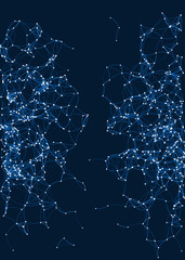 Procedural Art Network Mesh background illustration