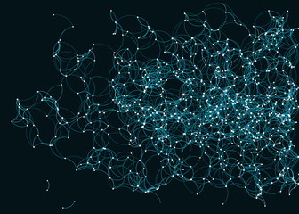 Procedural Art Network Mesh background illustration