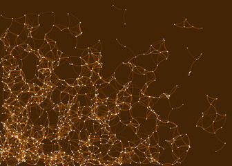 Fototapeta premium Procedural Art Network Mesh background illustration