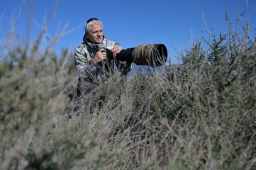 wildlife photographer on photo safari