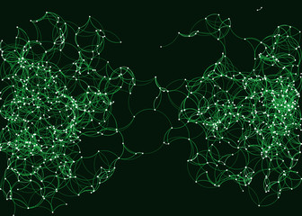 Procedural Art Network Mesh background illustration