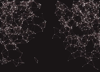 Procedural Art Network Mesh background illustration