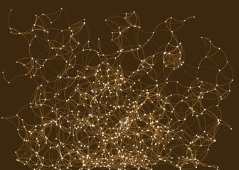 Procedural Art Network Mesh background illustration