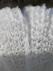 water dam, falls with full force