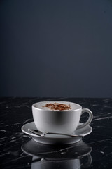 Traditional Turkish drink sahlep with cinnamon stock photo stock photo