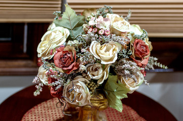 bouquet of white roses