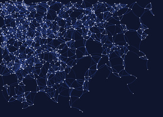 Procedural Art Network Mesh background illustration