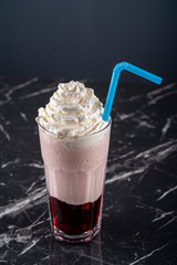 Creamy sour cherry juice stock photo stock photo