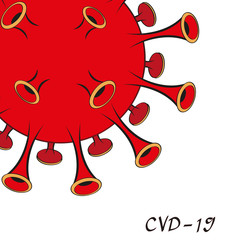 Naklejka premium Coronavirus covid-19 on a white background vector illustration