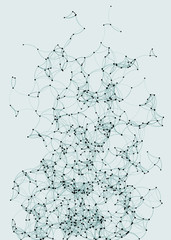 Fototapeta premium Procedural Art Network Mesh background illustration
