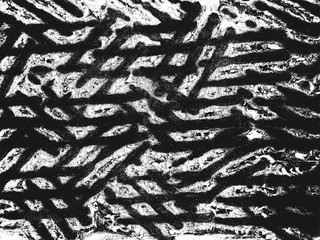 Distress old rusted peeled, scrathed metal vector texture with cracked paint. EPS8 illustration.