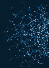 Procedural Art Network Mesh background illustration