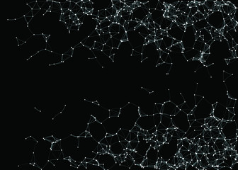 Procedural Art Network Mesh background illustration