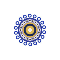 Aboriginal art dots painting icon logo design