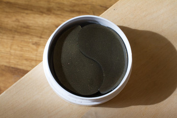collagen for healthy and fresh skin. Skin care concept, anti-aging moisturizing eye mask, hydrogel...