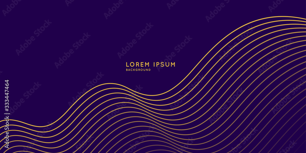 Poster poster with dynamic waves. vector illustration in minimal style. abstract background.
