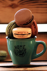 Macarons in a cup