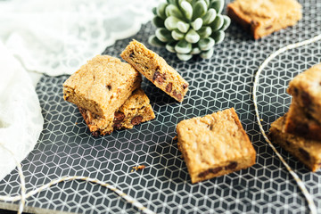 Chocolate Chip Blondie Squares