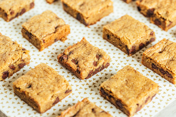 Chocolate Chip Blondie Squares