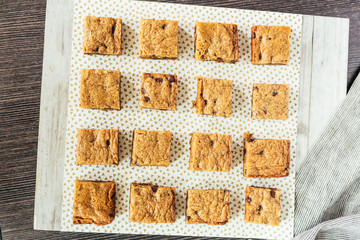 Chocolate Chip Blondie Squares