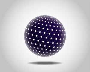 3d blue glowing circle on a gradient background