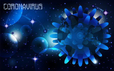 Background Coronavirus Covid-19 infects planet Earth. vector illustration