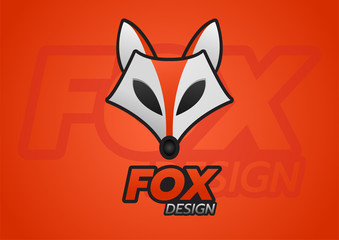 Vector image of a fox design, Vector illustration. Animal Logo.