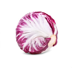 Obraz premium Fresh radicchio, red salad isolated on white background