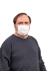 Man Wearing Protective Face Mask