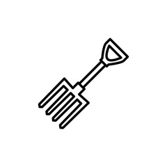 Vector illustration, fork garden icon design