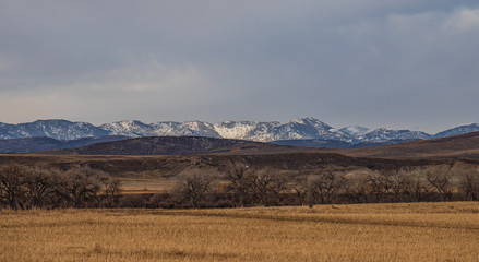 landscape with mountains and clouds