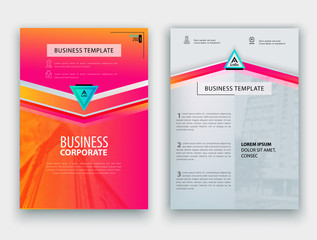 Blue orange Business template. Flayer or advertising abstract background for delivery, energy business