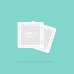 Alcohol wipes icon. Antibacterial formula