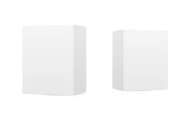 Boxes mock up isolated on white background