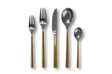 cutlery on a white background isolate