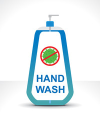 absstract artistic hand wash bottle