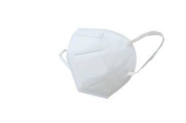 KN95 or N95 mask for protection pm 2.5 and corona virus (COVID-19).Anti pollution mask.air face mask, N95 mask on white background with clipping path.