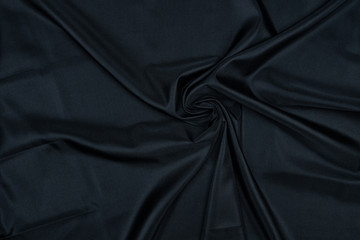 Fototapeta premium Abstract black drapery cloth, Pattern and detail grooved of black fabric for background and abstract