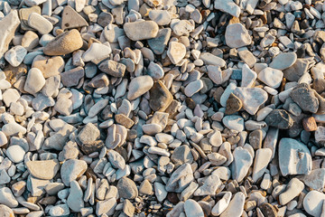 pebbles on the beach as background
