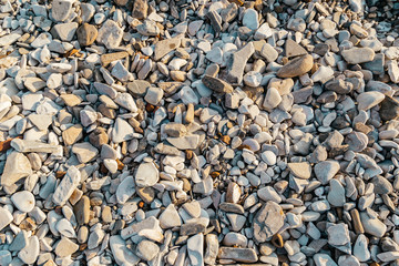 pebbles on the beach as background