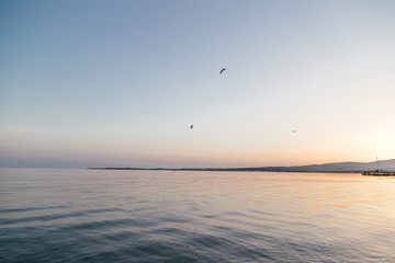 Sunset on the black sea coast Gelendzhik, Krasnodar region.