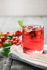 Cherries drink with fresh cherry, Cherry juice