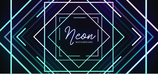 Elegant Neon Background Banner