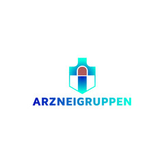 Obraz premium Medical logo designs template, pharmacy logo in modern style vector