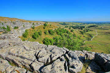 Amazing rock formations at Malham Cove, United Kingdom