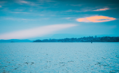 Zachód słońca nad Oslo